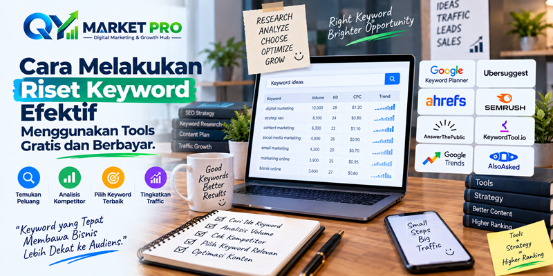 Cara Melakukan Riset Keyword Efektif Menggunakan Tools Gratis dan Berbayar