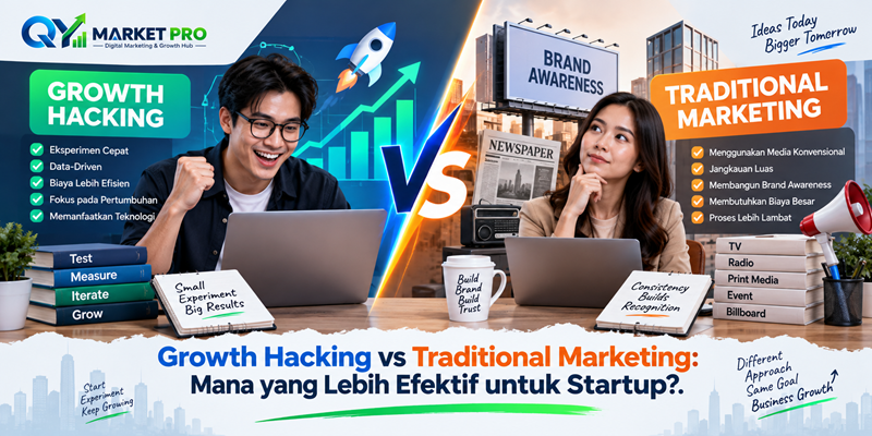 Growth Hacking vs Traditional Marketing: Mana yang Lebih Efektif untuk Startup?