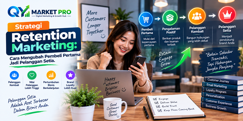 Strategi Retention Marketing: Cara Mengubah Pembeli Pertama Jadi Pelanggan Setia