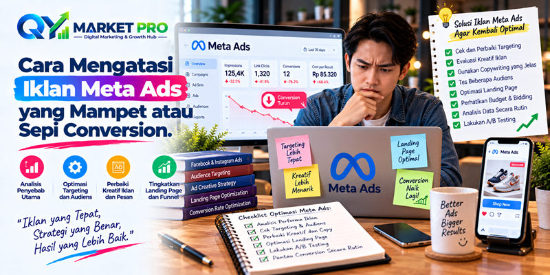 Cara Mengatasi Iklan Meta Ads yang Mampet atau Sepi Conversion